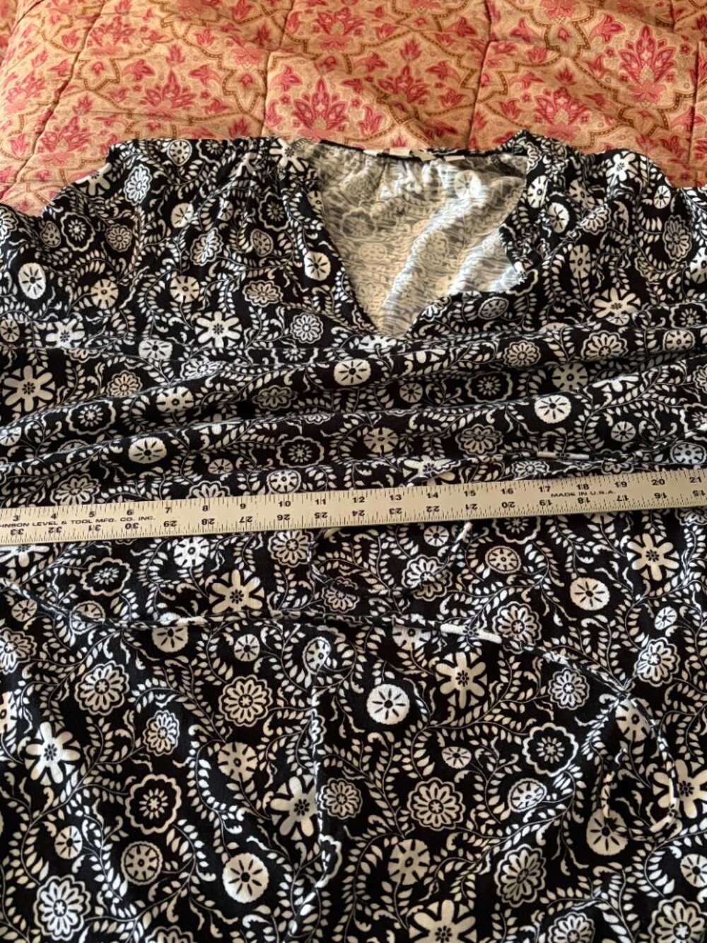 Boden Easy Yoke Mini Jersery In Black Pearl Blossom Floral Dress Size 16 - Picture 6 of 8